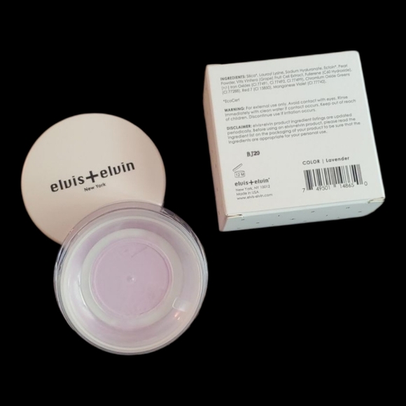 Elvis + Elvin Lavender Hyaluronic & Fullerene Setting Face Powder. 0.35 oz - Picture 2 of 3